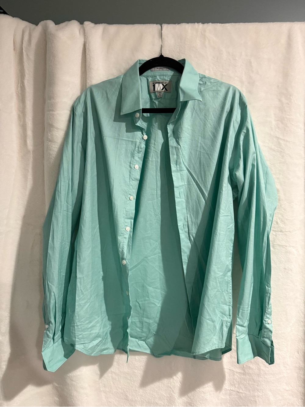 Express Men's Mint Button-Down Shirt